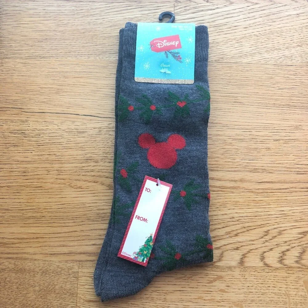 Disney Christmas Mickey Mouse Socks Stocking Stuffer NWT